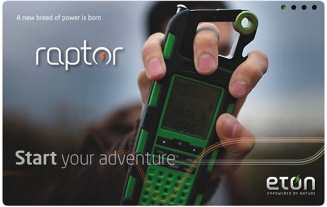 Eton Raptor rugged solar charger helps you survive in the wild