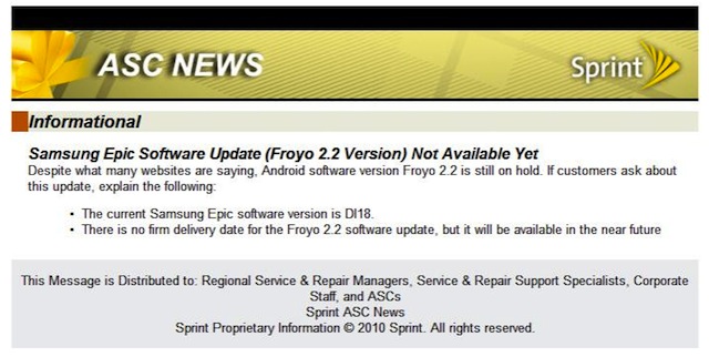 Android 2.2 Froyo update for