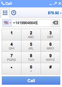 Google voice dialpad