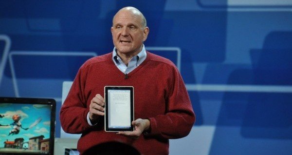 Steve Ballmer with HP Slate