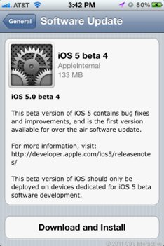 iOS 5 beta 4