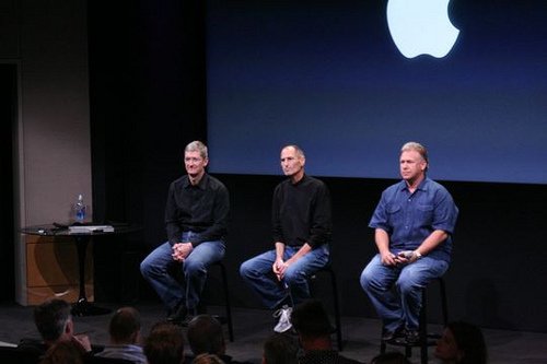 Tim Cook, Steve Jobs and Phil Schiller