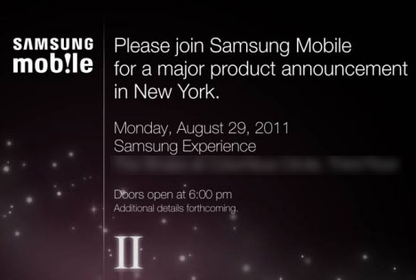 Samsung mobile invite