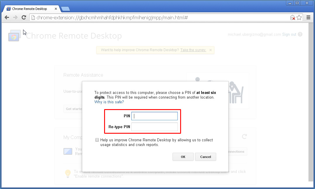 Chrome remote desktop website