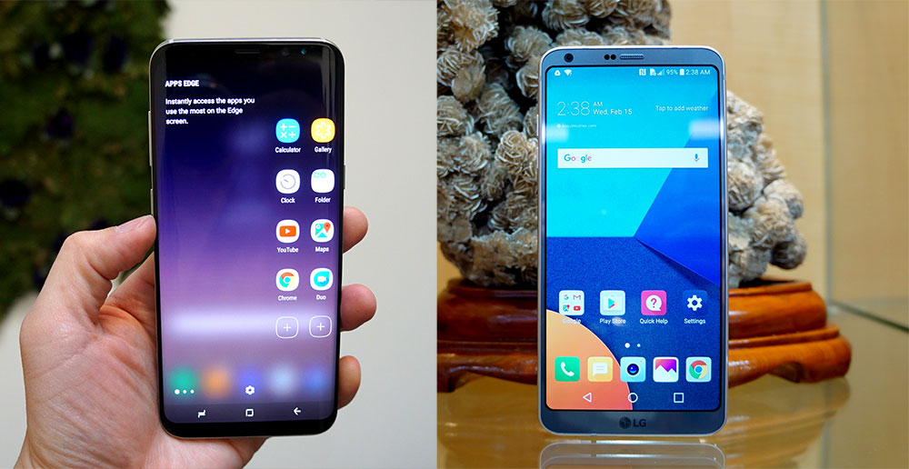 lg v30 vs samsung s8 plus