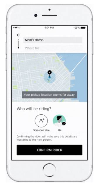 Uber Now Lets Users Request A Ride For Loved Ones | Ubergizmo